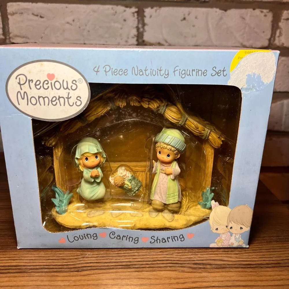 Vintage 2004 Precious Moments Nativity Set 4004566 Holy Family Christmas Enesco
